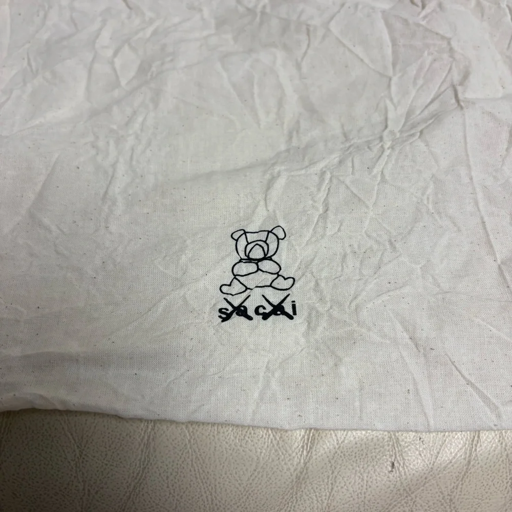SACAI x KAWS Small Tote Bag Beige Bear 13 x 12 in